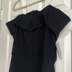 Black Off the Shoulder Formal Party Wedding Guest Dress NWT | ECI Size 14